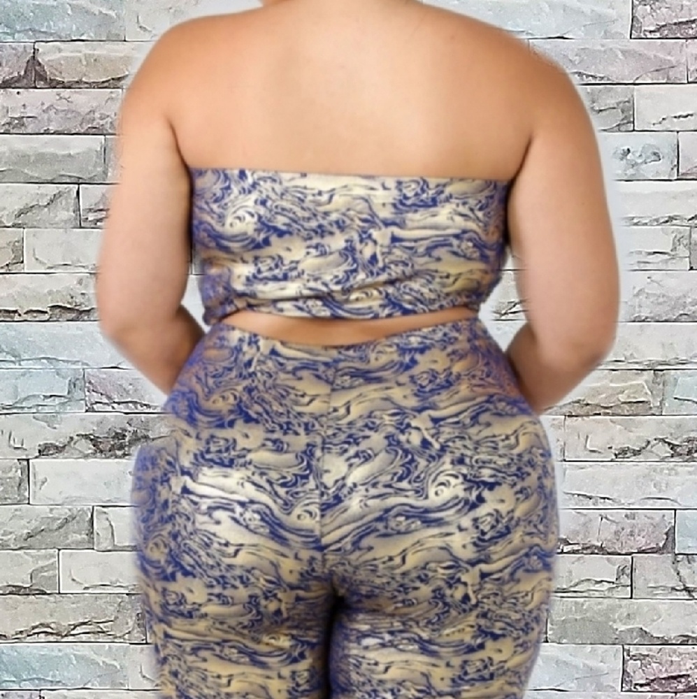 Plus Size Royal Blue/ Gold 3 Piece Set - Picture 8 of 8